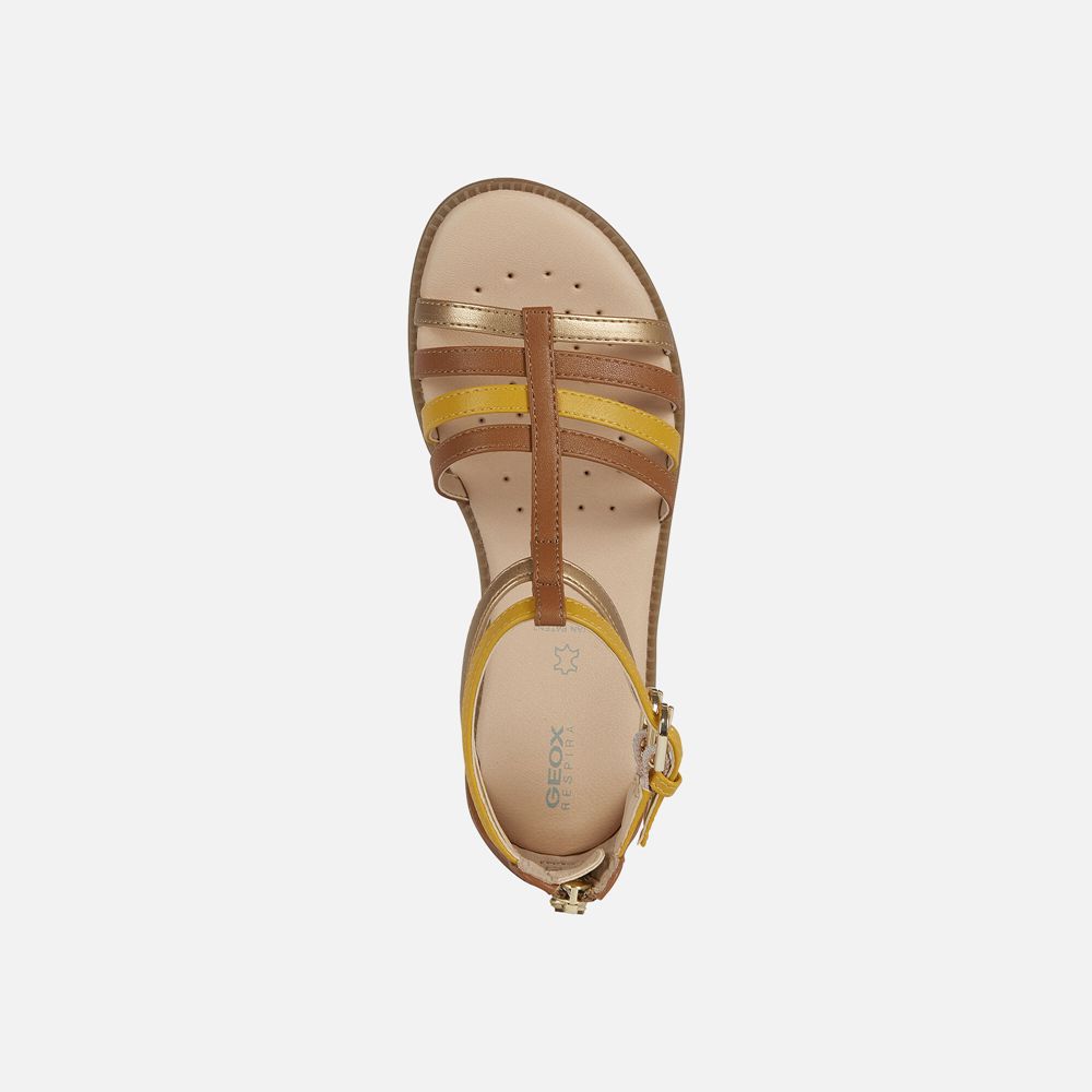 Sandalias Geox Menina Marrom - Karly - LNQZO8042